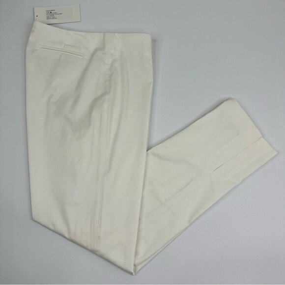 Randy Kemper Women's NWT White Sateen Minimalist Straight Leg Pant 4/W31/L28 - Picture 3 of 10